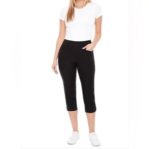 S.C.&CO. Ladies 360 Tummy Control stretch comfort cropped pants size 8 , black